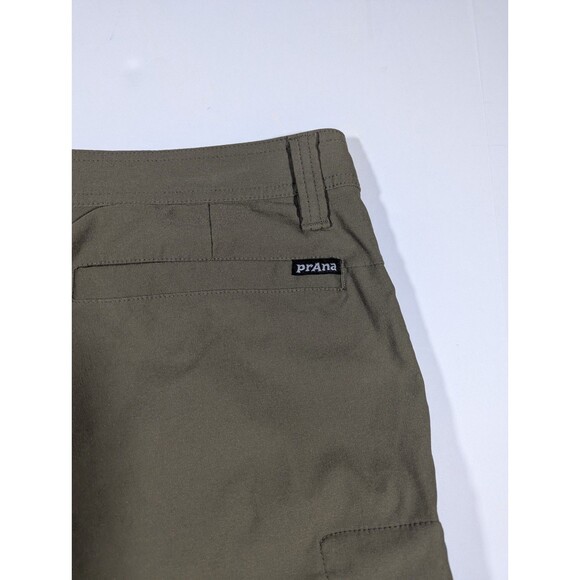 Prana Brion Casual Outdoor Hiking Shorts 34x9 Olive Green Mens - Picture 7 of 9